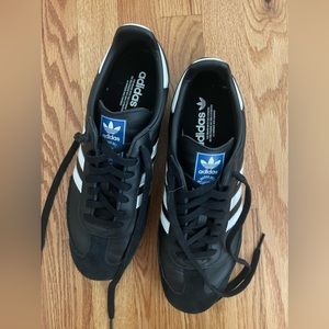 Adidas sambas, like new (worn twice), black, men’s 10.5